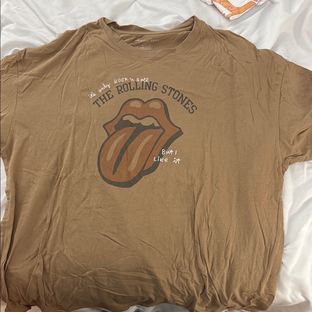 American Eagle Outfitters Tan T-Shirt